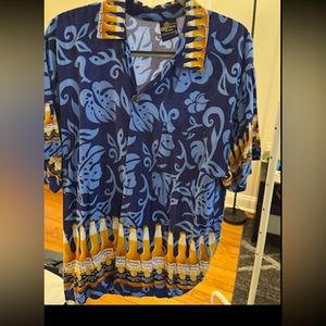 Corona Button Up. 2XL Polyester material